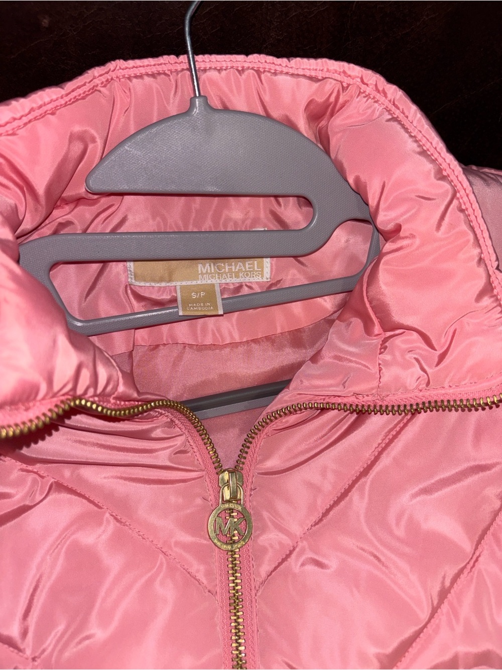 Michael Kors Bubblegum Pink Quilted Puffer Vest - Picture 2 of 7